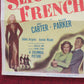 SLIGHTLY FRENCH  US INSERT (14"x 36") POSTER DOROTHY LAMOUR DON AMECHE 1948