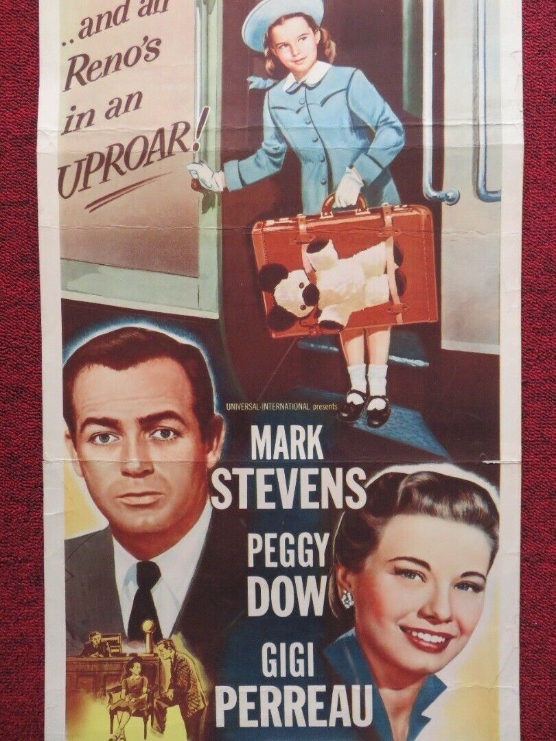 REUNION IN RENO   US INSERT (14"x 36") POSTER MARK STEVENS PEGGY DOW 1951