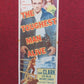 THE TOUGHEST MAN ALIVE  US INSERT (14"x 36") POSTER DANE CLARK LITA MILAN 1955