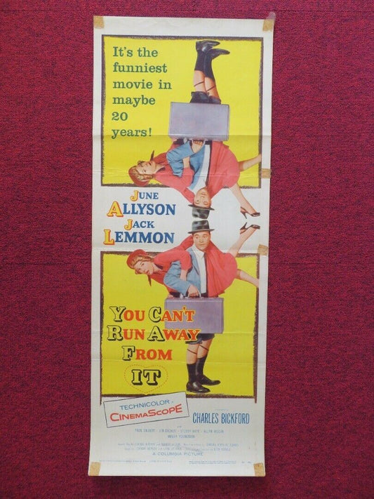 YOU CAN'T RUN AWAY FROM IT  US INSERT (14"x 36") POSTER  JACK LEMMON 1956