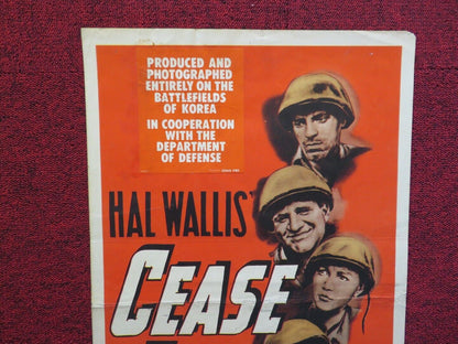 CEASE FIRE  US INSERT (14"x 36") POSTER HAL WALLIS 1953