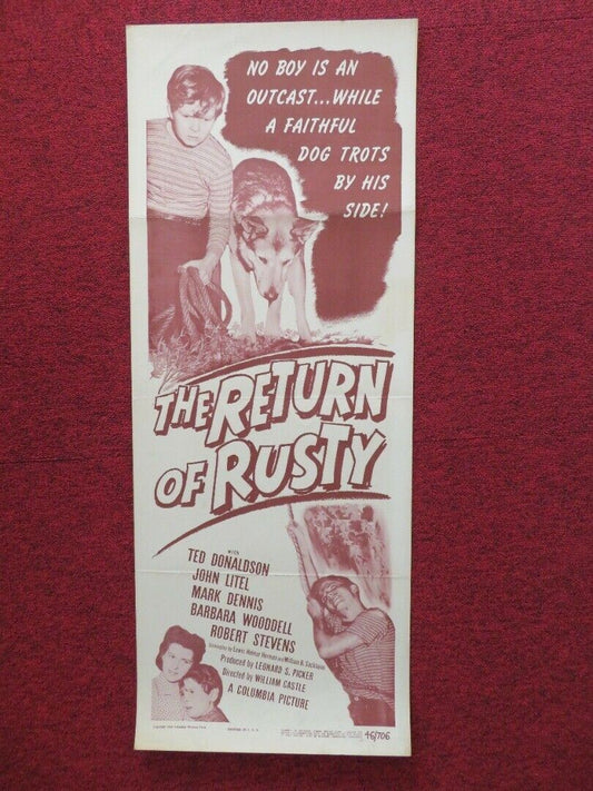 THE RETURN OF RUSTY  US INSERT (14"x 36") POSTER TED DONALDSON 1946