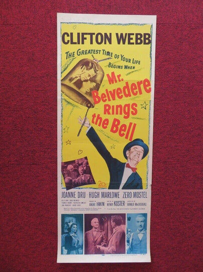 MR.BELVEDERE RING THE BELL US INSERT (14"x 36") POSTER CLIFTON WEBB 1951