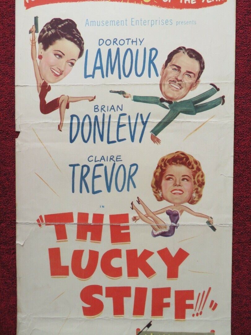 THE LUCKY STIFF US INSERT (14"x 36") POSTER DOROTHY LAMOUR BRIAN DONLEVY 1948