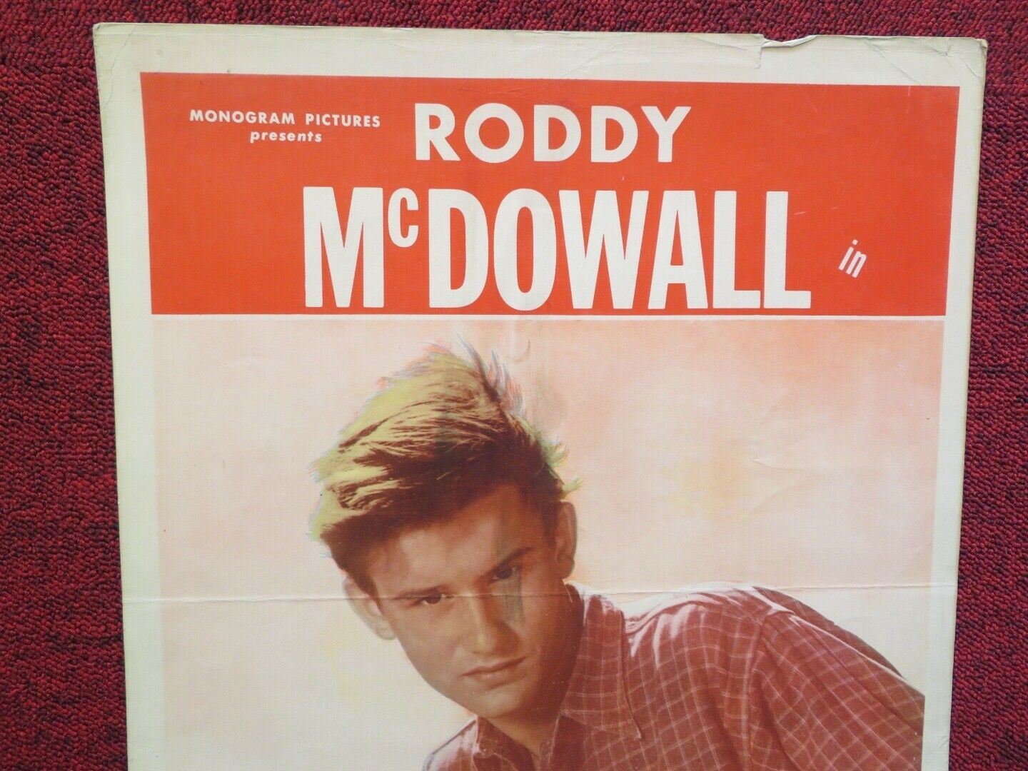 ROCKY  US INSERT (14"x 36") POSTER RODDY MCDOWALL 1948