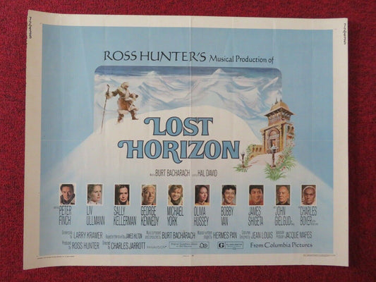 LOST HORIZON  US HALF SHEET (22"x 28") POSTER PETER FINCH LIV ULLMANN 1973