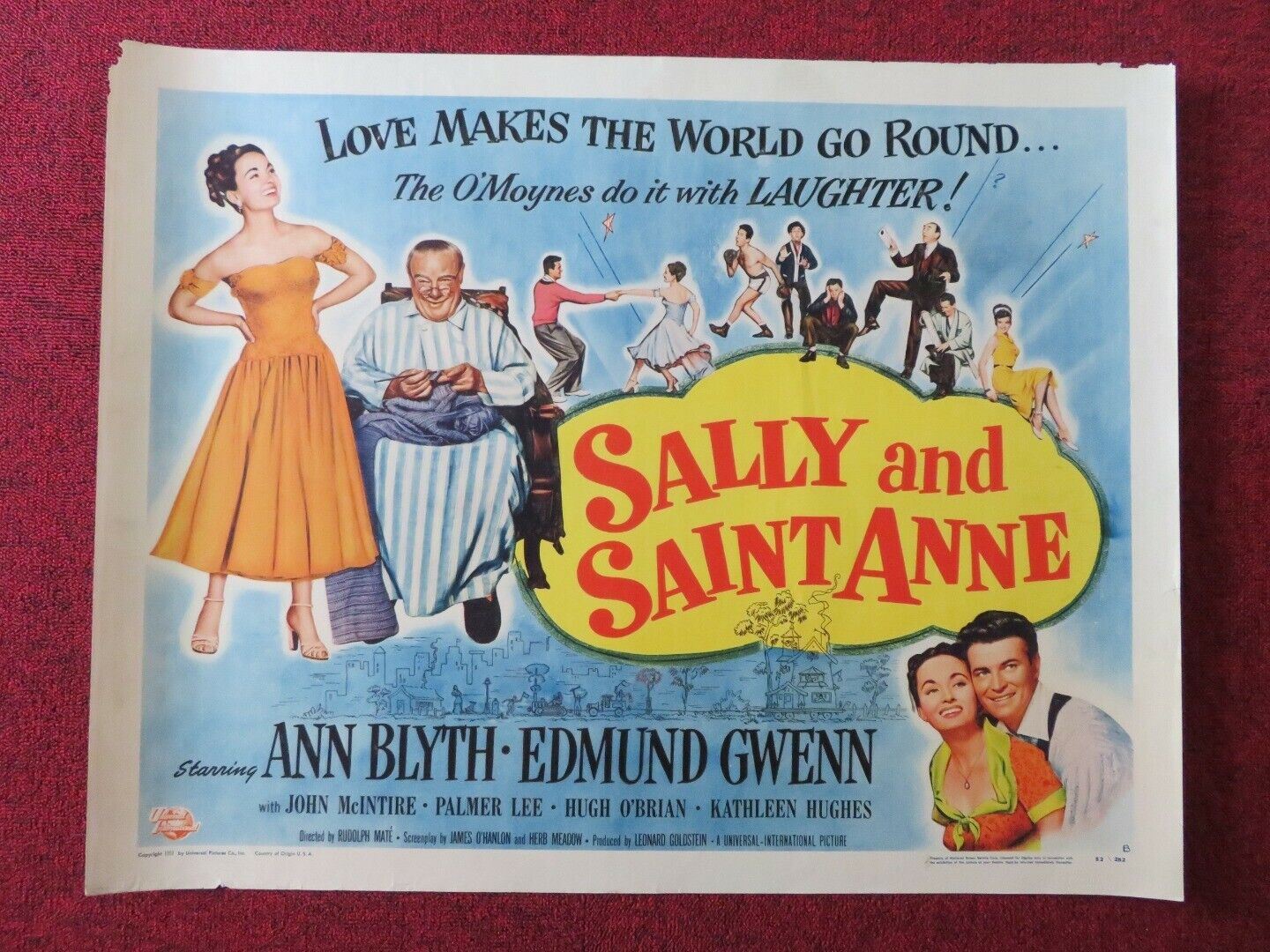 SALLY AND SAINT ANNE US HALF SHEET (22"x 28") POSTER ANN BLYTH EDMUND GWENN 1952