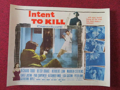 INTENT TO KILL  US HALF SHEET (22"x 28") POSTER RICHARD TODD BETSY DRAKE 1959