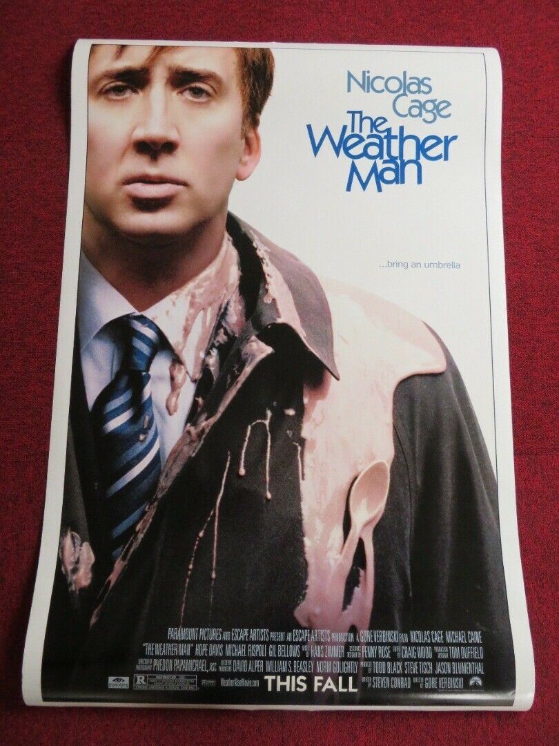 THE WEATHER MAN  US ONE SHEET ROLLED POSTER NICOLAS CAGE MICHAEL CAINE 2005