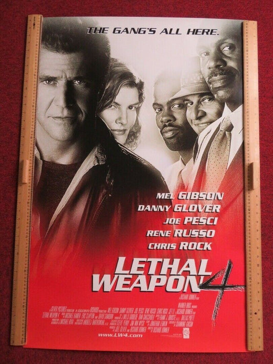 LETHAL WEAPON 4  US ONE SHEET ROLLED POSTER MEL GIBSON DANNY GLOVER 1998