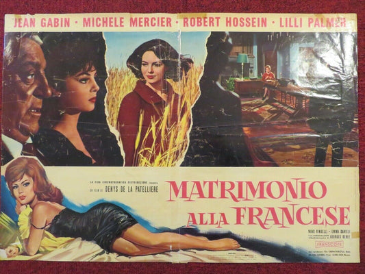 MATRIMONIO ALLA FRANCESE / GODS THUNDER ITALIAN FOTOBUSTA POSTER JEAN GABIN 1965