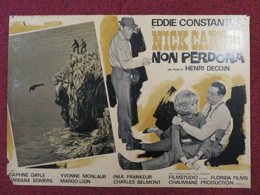 NICK CARTER NON PERDONA / LICENSE TO KILL ITALIAN FOTOBUSTA POSTER 1964