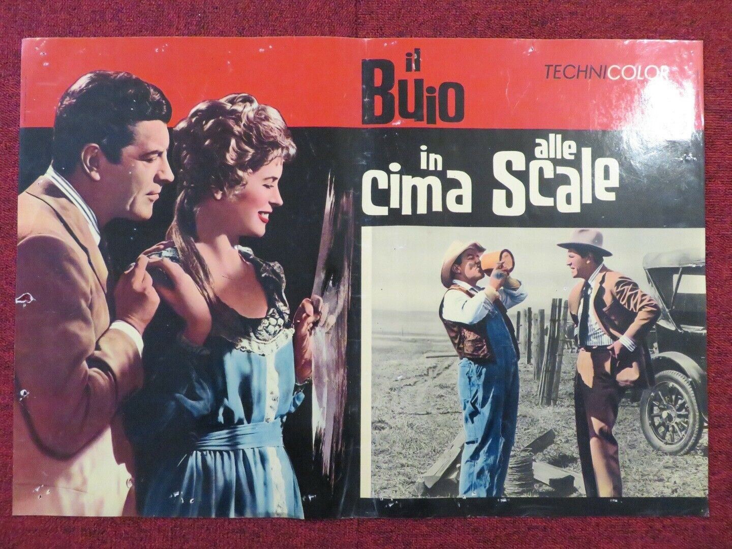 IL BUIO IN CIMA ALLE SCALE ITALIAN FOTOBUSTA POSTER ROBERT PRESTON 1960