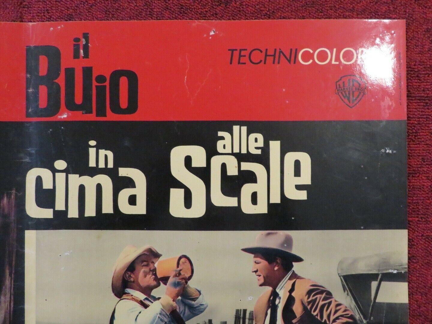 IL BUIO IN CIMA ALLE SCALE ITALIAN FOTOBUSTA POSTER ROBERT PRESTON 1960