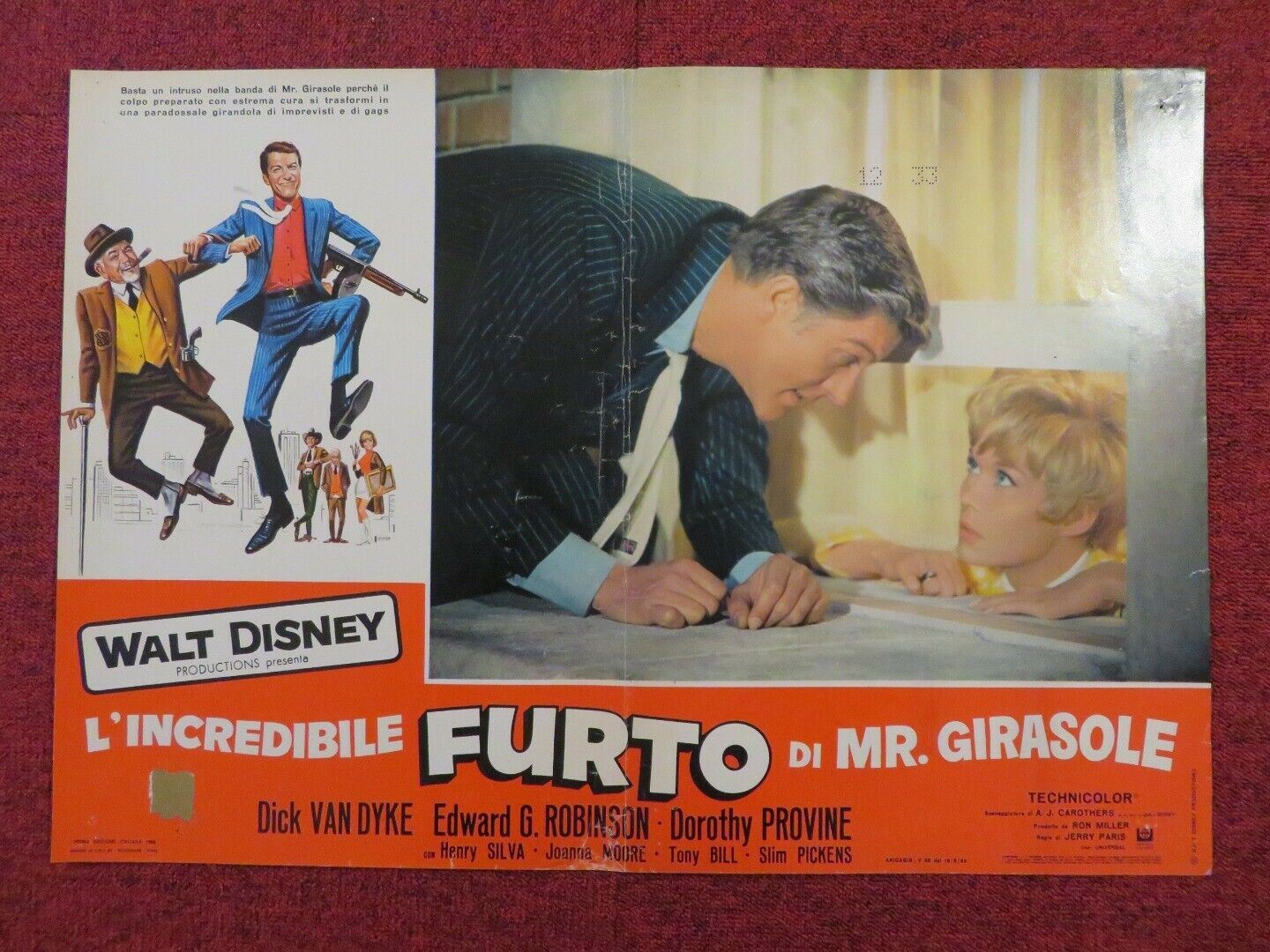 NEVER A DULL MOMENT ITALIAN FOTOBUSTA POSTER DISNEY DICK VAN DYKE 1968