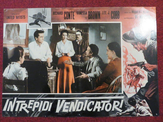 INTREPIDI VENDICATOR / THE FIGHTER ITALIAN FOTOBUSTA POSTER RICHARD CONTE 1952