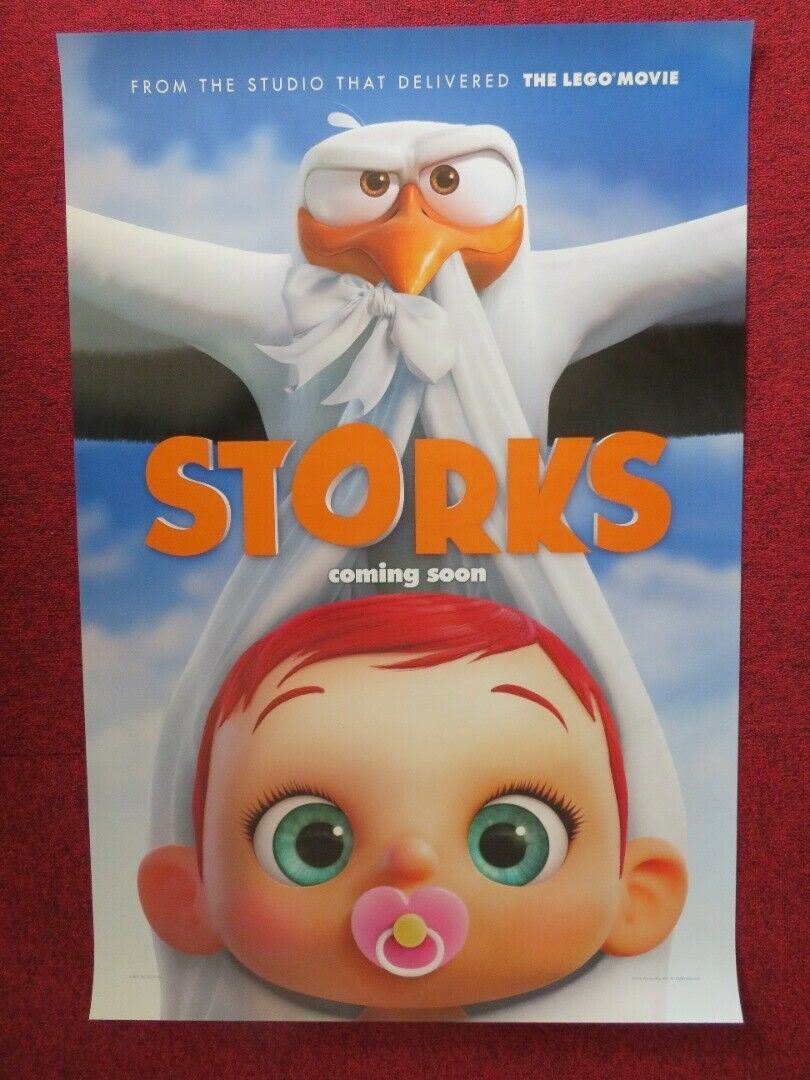 STORKS US ONE SHEET ROLLED POSTER ANDY SAMBERG KATIE CROWN 2016