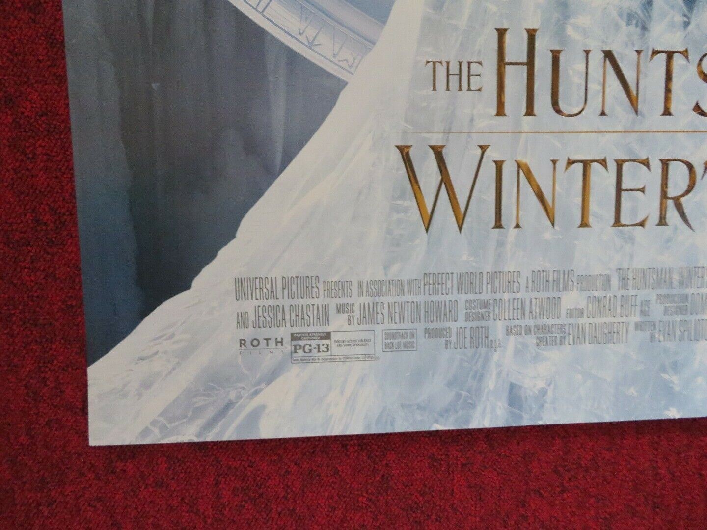 THE HUNTSMAN WINTER'S WAR -B US ONE SHEET ROLLED POSTER CHARLIZE THERON 2016