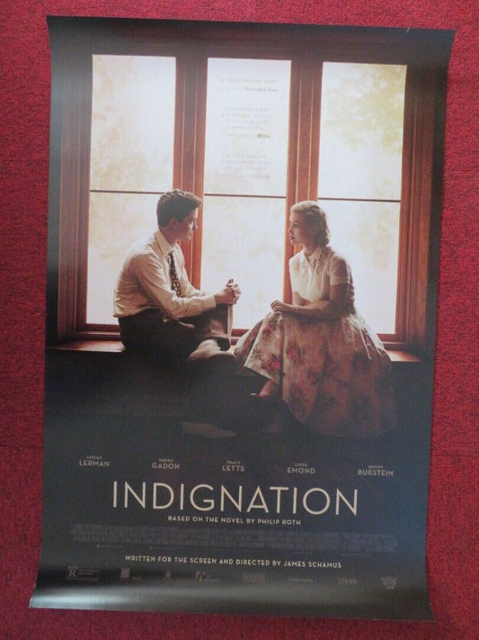 INDIGNATION  US ONE SHEET ROLLED POSTER LOGAN LERMAN SARAH GADON 2016