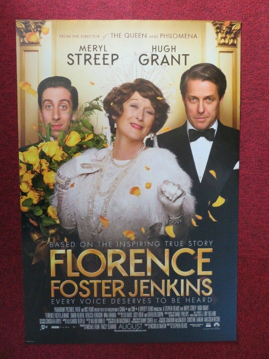 FLORENCE FOSTER JENKINS US ONE SHEET ROLLED POSTER MERYL STREEP HUGH GRANT 2016