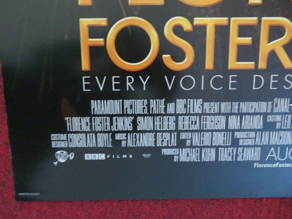 FLORENCE FOSTER JENKINS US ONE SHEET ROLLED POSTER MERYL STREEP HUGH GRANT 2016