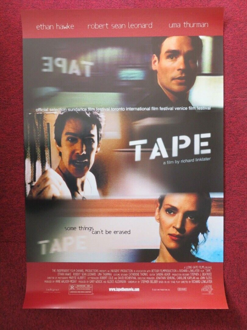 TAPE  US ONE SHEET ROLLED POSTER ETHAN HAWKE UMA THURMAN 2001