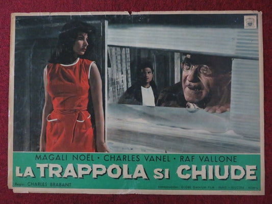 LA TRAPPOLA SI CHIUDE / NO ESCAPE ITALIAN FOTOBUSTA POSTER RAF VALLONE 1958