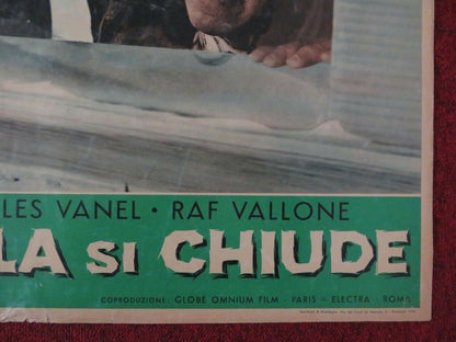 LA TRAPPOLA SI CHIUDE / NO ESCAPE ITALIAN FOTOBUSTA POSTER RAF VALLONE 1958