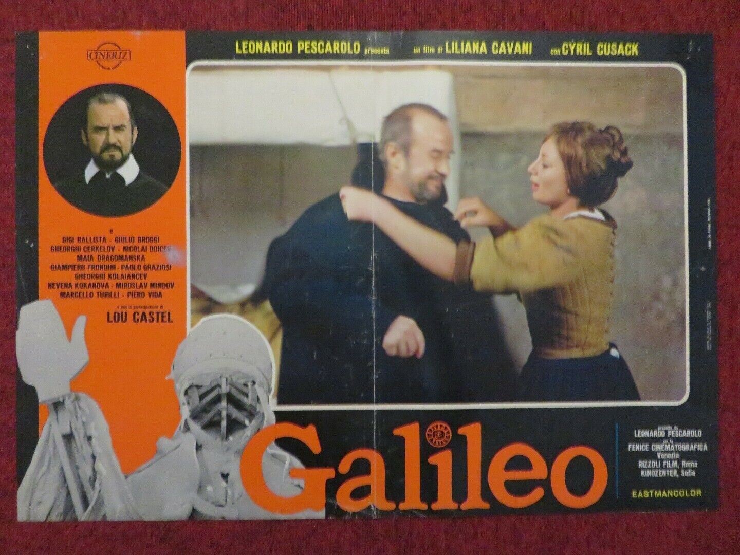 GALILEO ITALIAN FOTOBUSTA POSTER CYRIL CUSACK GEORGI KALOYANCHEV 1968