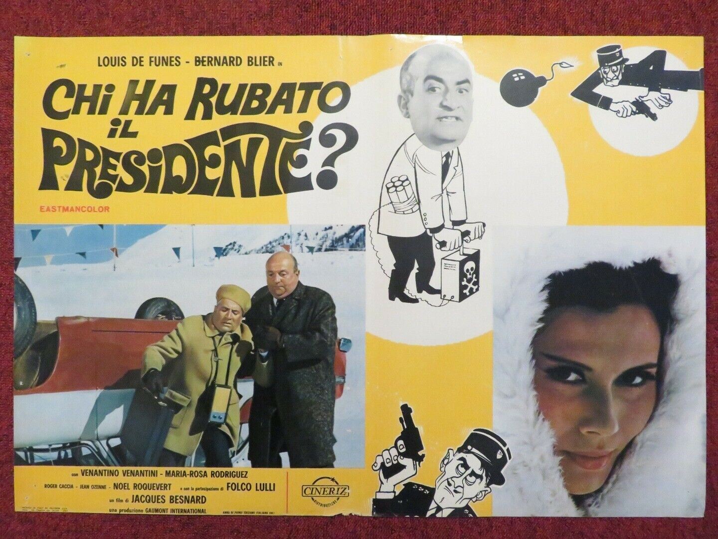 CHI HA RUBATO IL PRESIDENTE / THE RESTAURANT ITALIAN FOTOBUSTA POSTER 1966