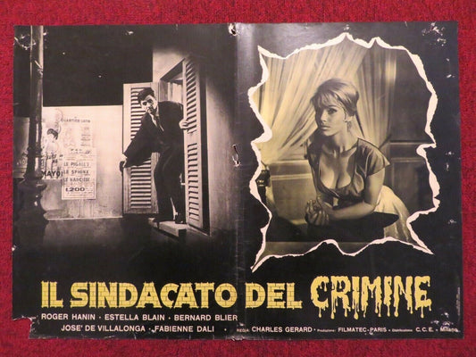 IL SINDACATO DEL CRIMINE / LENNEMI DANS L'OMBRE ITALIAN FOTOBUSTA POSTER 1960