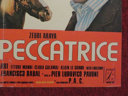 LA PECCATRICE / THE SINNER ITALIAN FOTOBUSTA POSTER ZEUDI ARAYA FRANCO GASPARRI