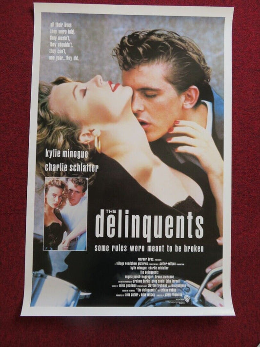 THE DELINQUENTS  US ONE SHEET ROLLED POSTER KYLIE MINOGUE CHARLIE SCHLATTER 1989