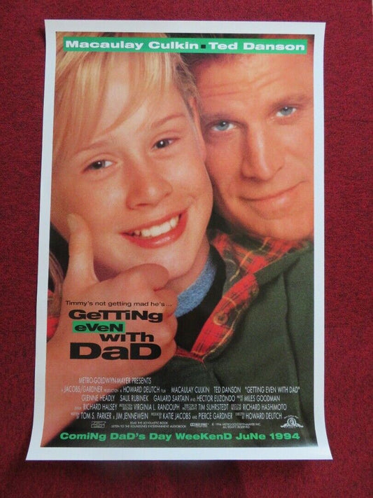 GETTING EVEN WITH DAD  US ONE SHEET ROLLED POSTER MACAULAY CULKIN TED DANSON '94