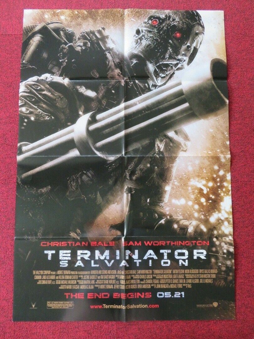 TERMINATOR SALVATION  FOLDED US ONE SHEET POSTER CHRISTIAN BALE  2009