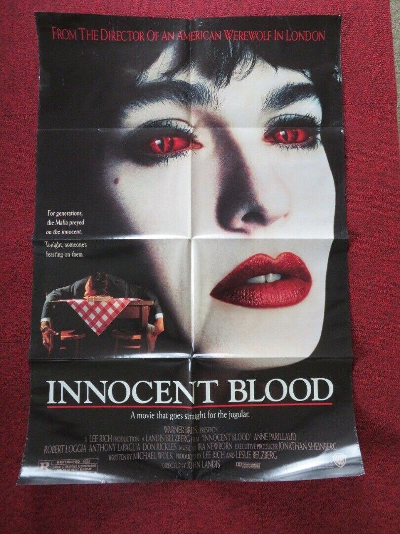 INNOCENT BLOOD  FOLDED US ONE SHEET POSTER JOHN LANDIS 1992