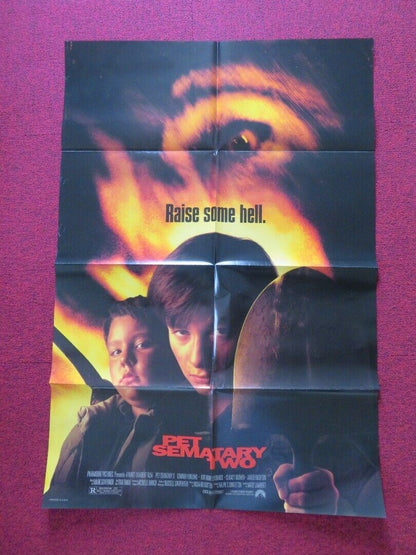 PET SEMATARY TWO  FOLDED US ONE SHEET POSTER EDWARD FURLONG ANTHONY EDWARDS 1992