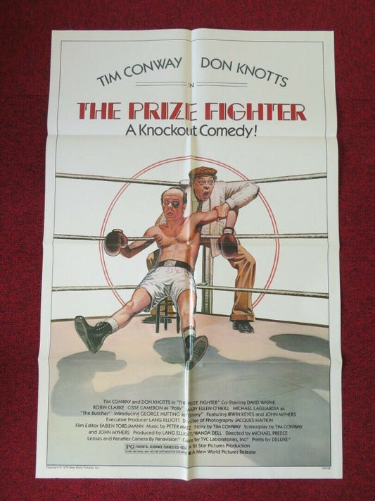 THE PRIZE FIGHTER  FOLDED US ONE SHEET POSTER DON KNOTTS TIM CONWAY 1979