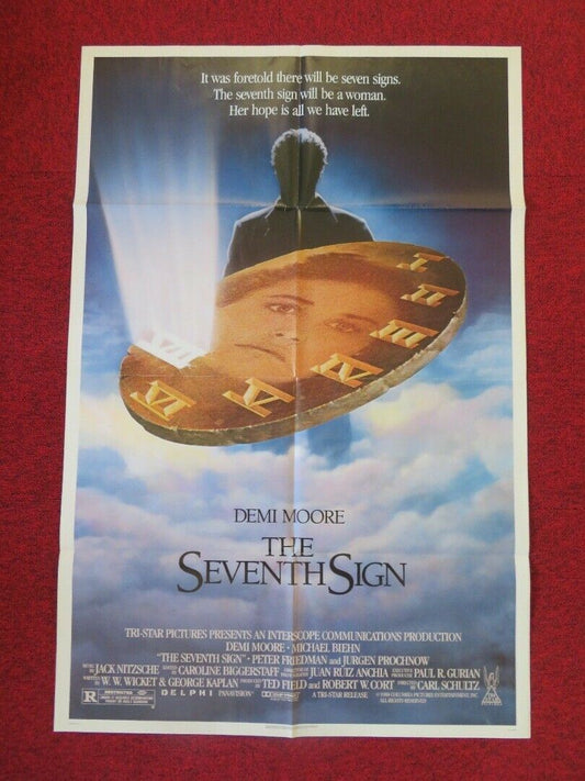 THE SEVENTH SIGN  FOLDED US ONE SHEET POSTER DEMI MOORE 1988