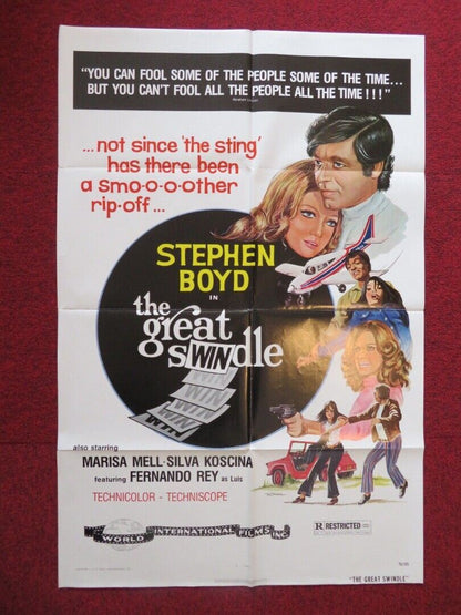 THE GREAT SWINDLE  FOLDED US ONE SHEET POSTER MARISA MELL SYLVA KOSCINA 1975