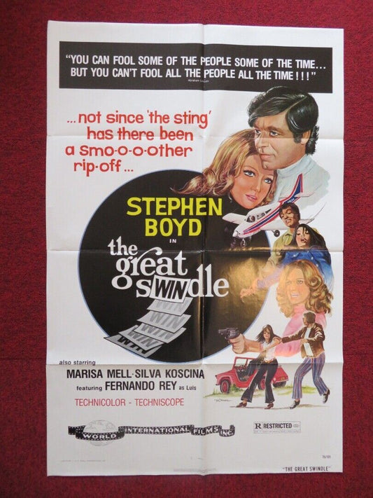 THE GREAT SWINDLE  FOLDED US ONE SHEET POSTER MARISA MELL SYLVA KOSCINA 1975