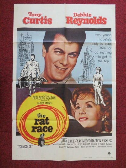 THE RAT RACE FOLDED US ONE SHEET POSTER TONY CURTIS DEBBIE REYNOLDS 1960