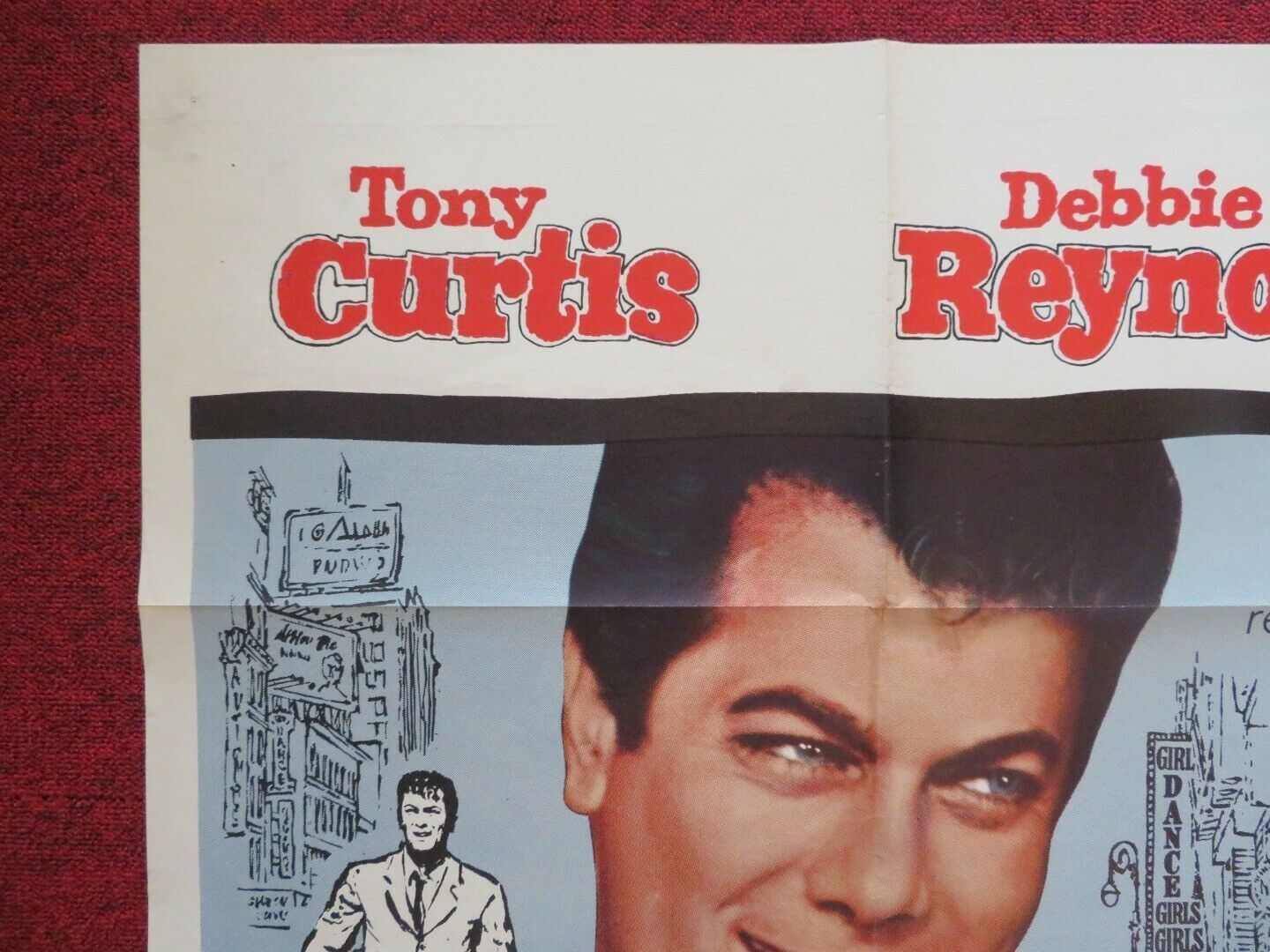 THE RAT RACE FOLDED US ONE SHEET POSTER TONY CURTIS DEBBIE REYNOLDS 1960