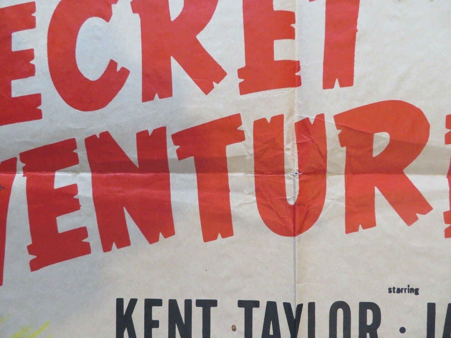 SECRET VENTURE  FOLDED US ONE SHEET POSTER KENT TAYLOR JANE HYLTON 1955