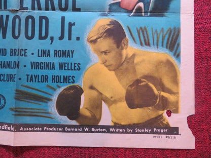 JOE PALOOKA IN THE BIG FIGHT FOLDED US ONE SHEET POSTER LEON ERROL 1949