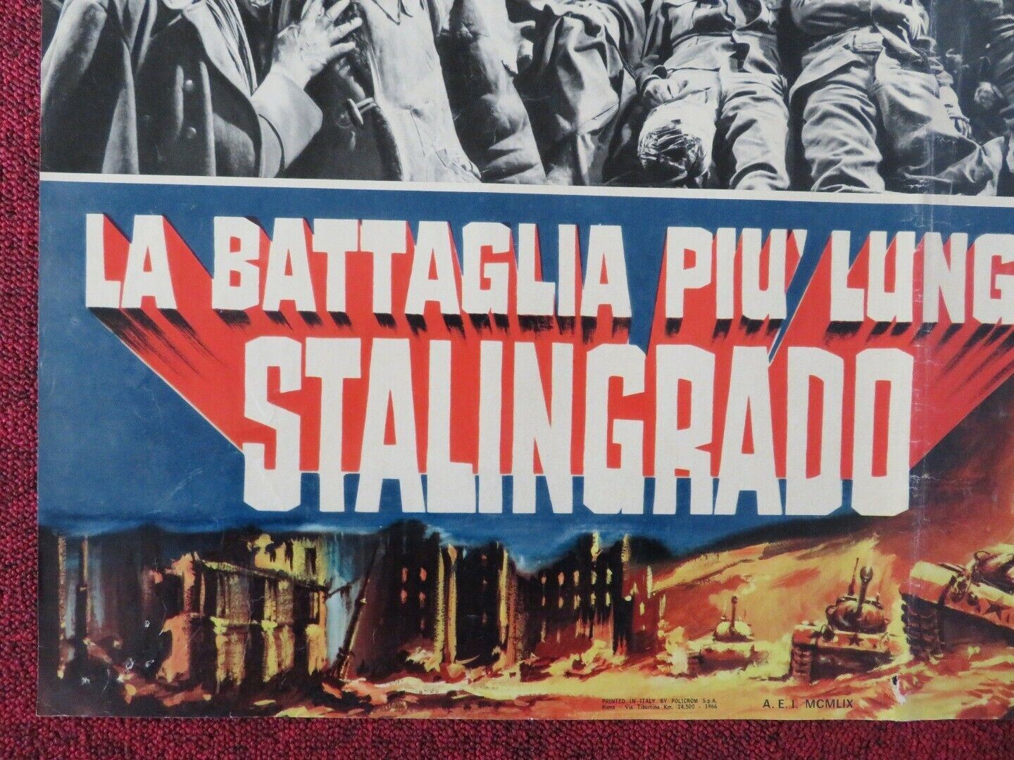 LA BATTAGLIA PIU' LUNGA STALINGRADO - F ITALIAN FOTOBUSTA POSTER GERT FROBE