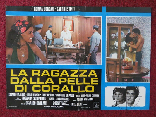 LA RAGAZZA DALLA PELLE DI CORALLO -A  ITALIAN FOTOBUSTA POSTER NORMA JORDAN 1976