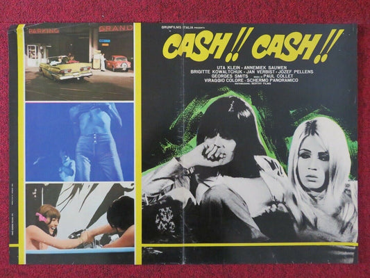 CASH ! CASH ! - C ITALIAN FOTOBUSTA POSTER UTA KLEIN ANNEMIEK SAUWEN 1967