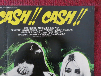 CASH ! CASH ! - C ITALIAN FOTOBUSTA POSTER UTA KLEIN ANNEMIEK SAUWEN 1967