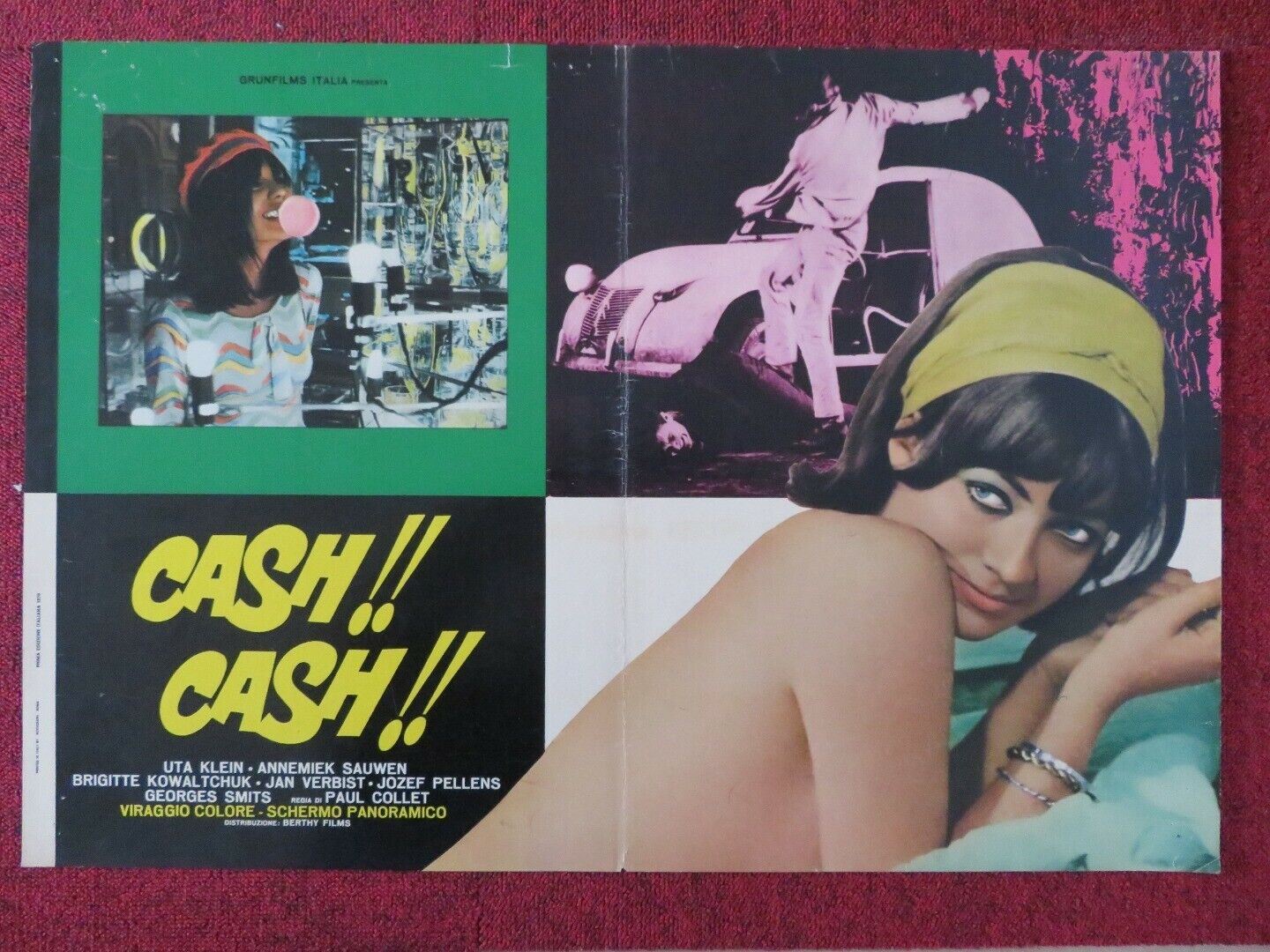 CASH ! CASH ! - E ITALIAN FOTOBUSTA POSTER UTA KLEIN ANNEMIEK SAUWEN 1967